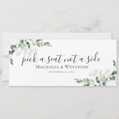 Invitation Eucalyptus Choisissez un Siège Pas un Parti (Devant)