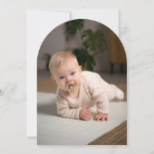 Invitation Eucalyptus Christening Vert Baptême (Dos)