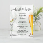 Invitation Eucalyptus Cocktails & Brews Couples Douche (Debout devant)