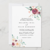 Invitation Eucalyptus contemporain Floral Mariage traditionne (Devant)