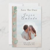 Invitation Eucalyptus Côtiers Sauvegarder La Date (Devant)