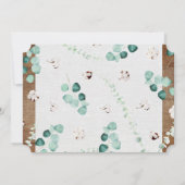 Invitation Eucalyptus Cotton Timbre Shiplap Ferme Mariage (Dos)