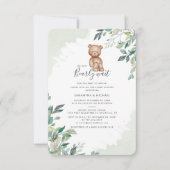 Invitation Eucalyptus Couples de feuillage Baby shower d'atte (Devant)