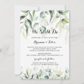 Invitation Eucalyptus D'Aquarelle Nous Continuons À Vow Renou (Devant)