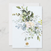 Invitation Eucalyptus de la gomme bleue à l'aquarelle russe (Dos)