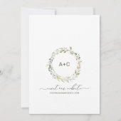 Invitation Eucalyptus de mariage verdure aquarelle Herbal (Dos)