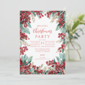 Invitation Eucalyptus de Noël et pin (Debout devant)