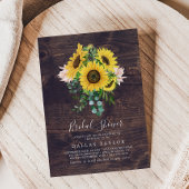 Invitation Eucalyptus de tournesol russe | Fête des mariées e