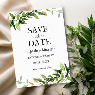 Invitation Eucalyptus de verdure Mariage Enregistrer La Date