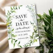 Invitation Eucalyptus de verdure Mariage Enregistrer La Date