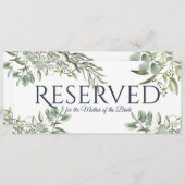 Invitation Eucalyptus de verdure réservé (Devant / Derrière)