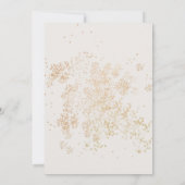 Invitation Eucalyptus d'or géométrique Fête des mariées verte (Dos)