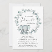 Invitation Eucalyptus éléphant Bébé arroser (Devant)