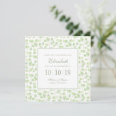 Invitation Eucalyptus et branches en argent - Bridesmaid (Debout devant)