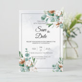 Invitation Eucalyptus et Coton Bliss (Debout devant)
