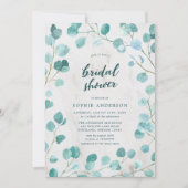 Invitation Eucalyptus et Fête des mariées de marbre (Devant)