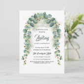 Invitation Eucalyptus et Gold Greenery (Debout devant)