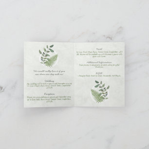 Invitation Eucalyptus et Mariage des anneaux de fouet Invitat