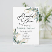 Invitation eucalyptus et or (Debout devant)