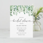 Invitation Eucalyptus et verdure nuptiale douche (Debout devant)