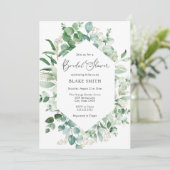 Invitation Eucalyptus et verdure nuptiale douche (Debout devant)