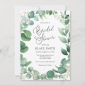 Invitation Eucalyptus et verdure nuptiale douche (Devant)