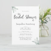 Invitation Eucalyptus Fête des mariées aquarelle (Debout devant)