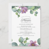 Invitation Eucalyptus Fête des mariées botanique verte (Devant)