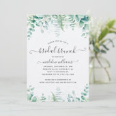 Invitation Eucalyptus Fête des mariées Brunch verdoyante (Debout devant)