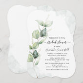 Invitation Eucalyptus Fête des mariées de feuillage (Devant / Derrière)