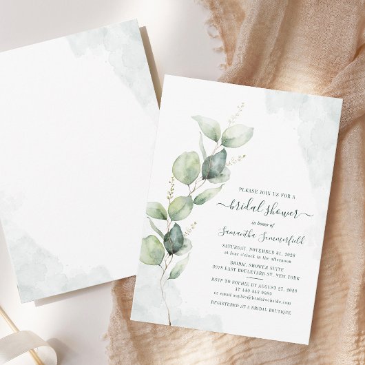 Invitation Eucalyptus Fête des mariées de feuillage