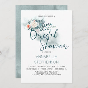 Invitation Eucalyptus   Fête des mariées de verdure aquarelle