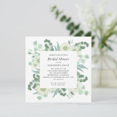 Invitation Eucalyptus Fête des mariées de verdure et de fleur (Debout devant)