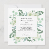 Invitation Eucalyptus Fête des mariées de verdure et de fleur (Devant)