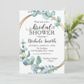 Invitation Eucalyptus Fête des mariées Eternity Gold Ring Inv (Debout devant)