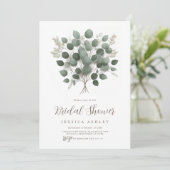 Invitation Eucalyptus Fête des mariées Feuille (Debout devant)