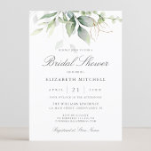 Invitation Eucalyptus Fête des mariées Feuille d'or