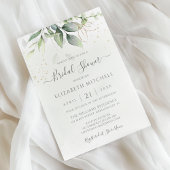 Invitation Eucalyptus Fête des mariées Feuille d'or