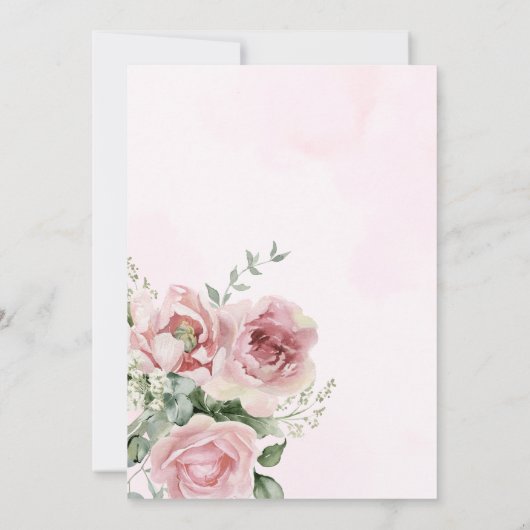 Invitation Eucalyptus Fête des mariées Feuille d'or (Dos)