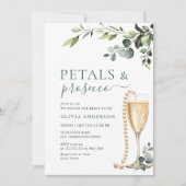 Invitation Eucalyptus Fête des mariées florale PETALS & Prose (Devant)