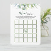 Invitation Eucalyptus Fête des mariées Jeu de Bingo (Debout devant)