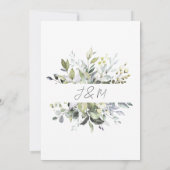 Invitation Eucalyptus feuillage 50e anniversaire de Mariage (Dos)