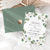Invitation Eucalyptus Feuillage Mariage traditionnel