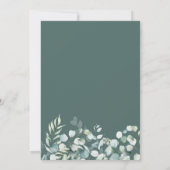 Invitation Eucalyptus Feuille Baby shower de verdure Invitati (Dos)