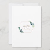 Invitation Eucalyptus Feuille espagnol 1er anniversaire Baptê (Dos)