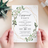 Invitation Eucalyptus Feuille Gold