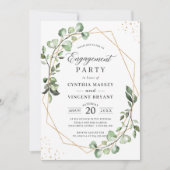 Invitation Eucalyptus Feuille Gold (Devant)