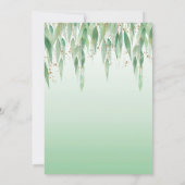 Invitation Eucalyptus Feuille Green Ombre 50e anniversaire (Dos)