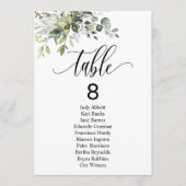 Invitation Eucalyptus Feuille Mariage, événement siège tablea (Devant)