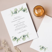 Invitation Eucalyptus Feuille Verdure Mariage rustique
